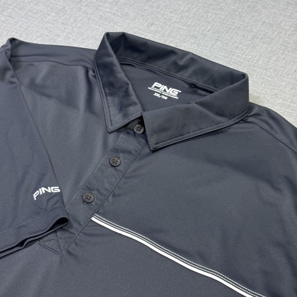 PING Polo Shirt Mens 2XL Gray SensorCool Golf Performance Moisture Wicking